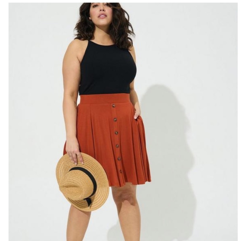 Torrid Orange Skater Skirt